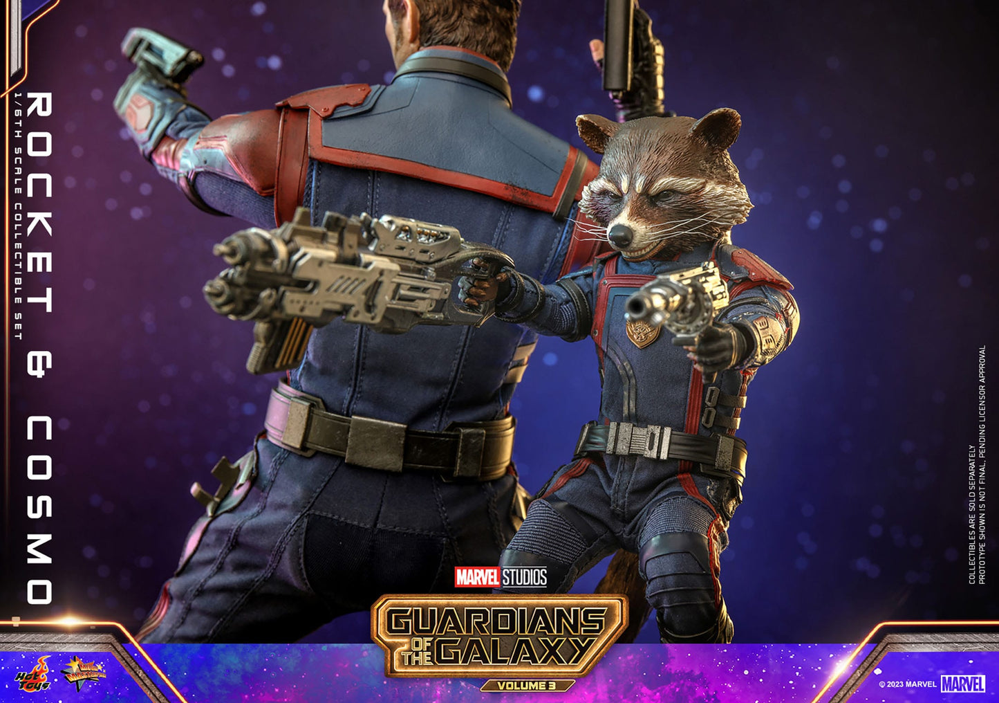 Guardians of the Galaxy Vol. 3 Movie Masterpiece 1/6 Rocket & Cosmo 16 cm