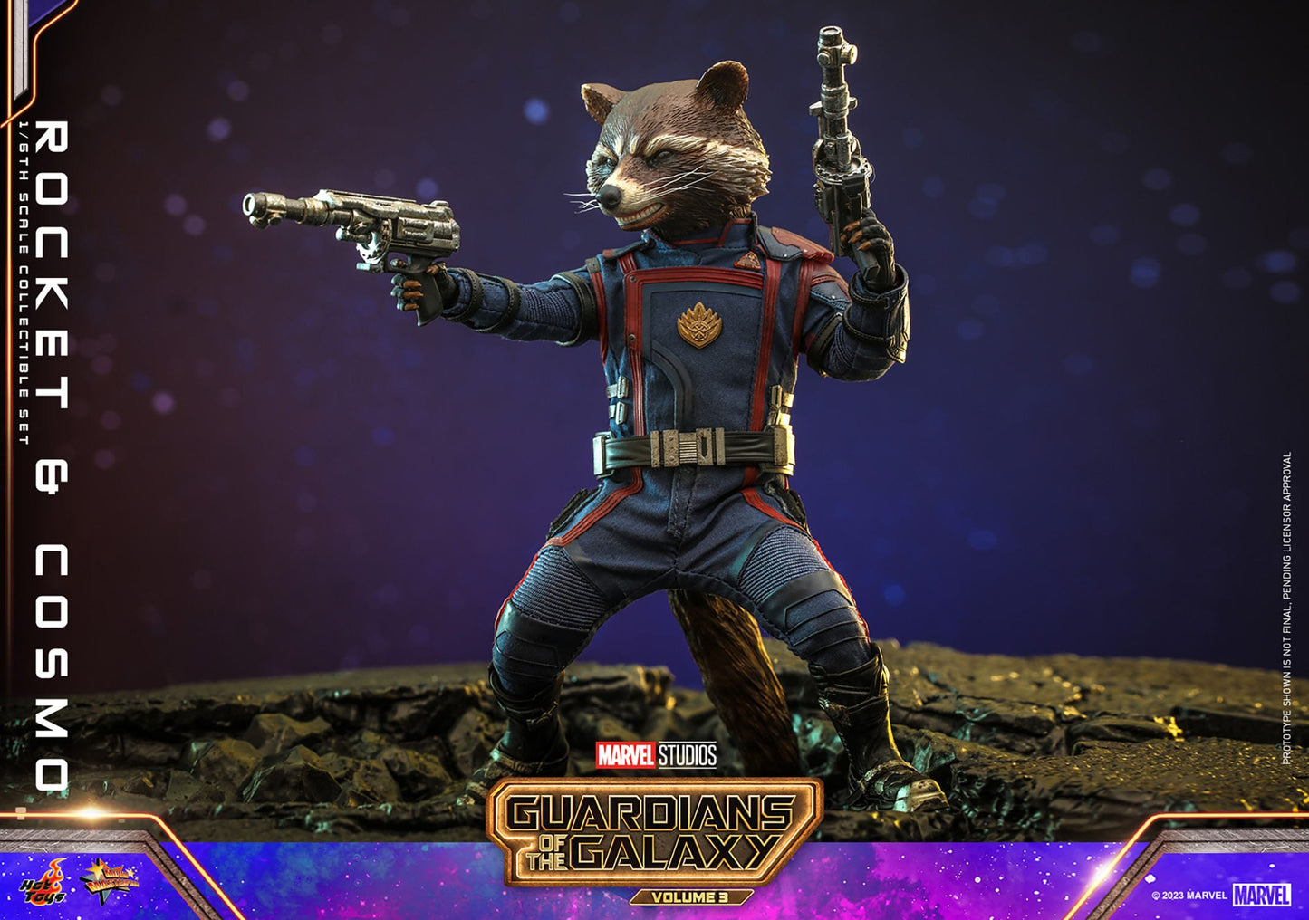 Guardians of the Galaxy Vol. 3 Movie Masterpiece 1/6 Rocket & Cosmo 16 cm