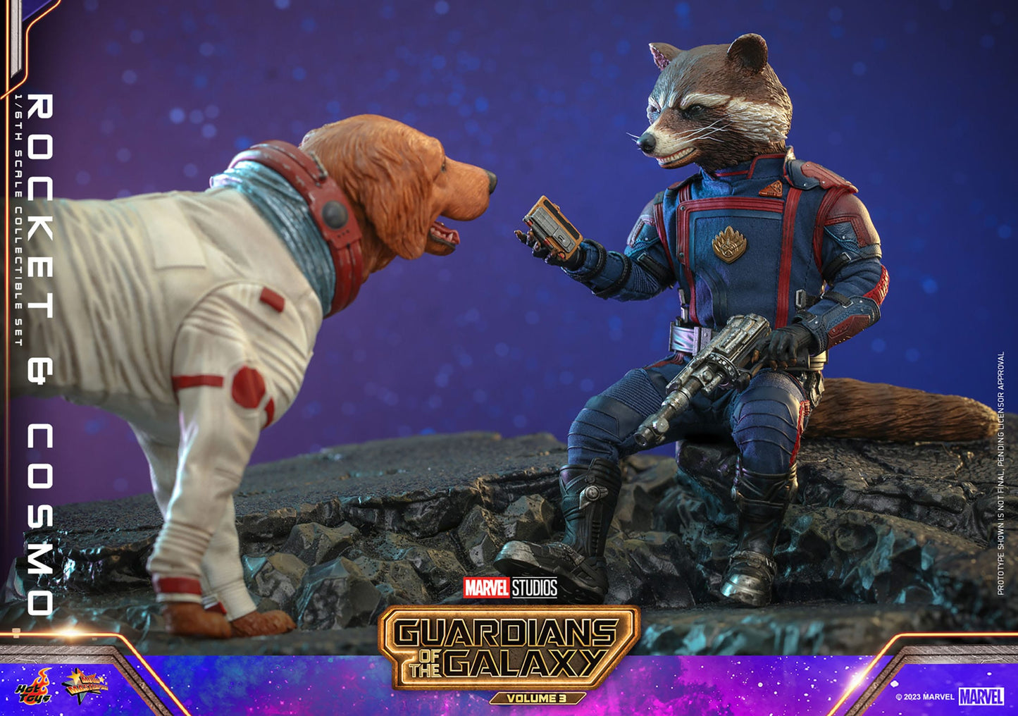 Guardians of the Galaxy Vol. 3 Movie Masterpiece 1/6 Rocket & Cosmo 16 cm