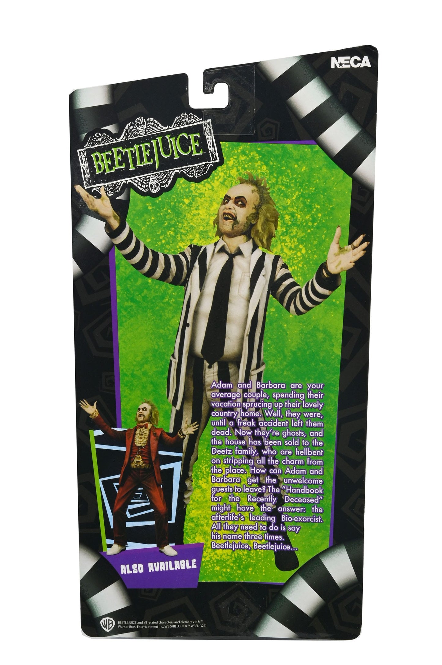 Beetlejuice 1988 Black and White Striped Suit Action Figure 18 cm