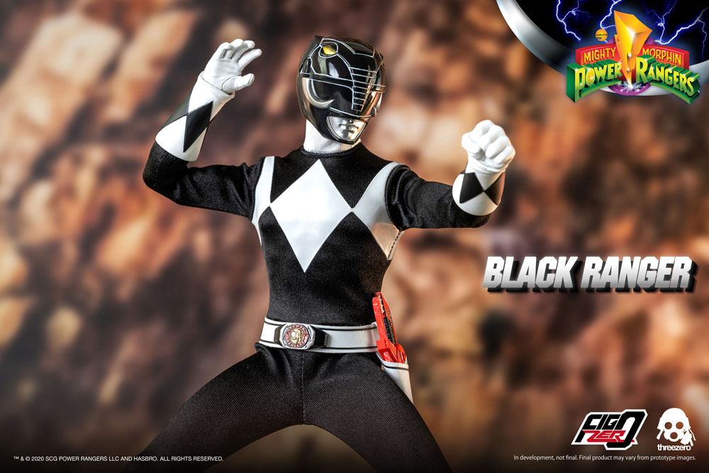 Mighty Morphin Power Rangers FigZero Action Figure 1/6 Black Ranger 30 cm