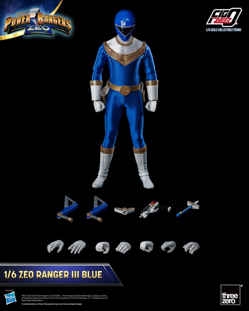 Power Rangers Zeo FigZero Action Figure 1/6 Ranger III Blue 30 cm