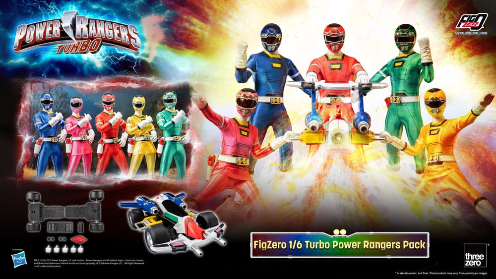 Power Rangers Turbo FigZero Action Figures 1/6 5-Pack Turbo Power Rangers 30 cm