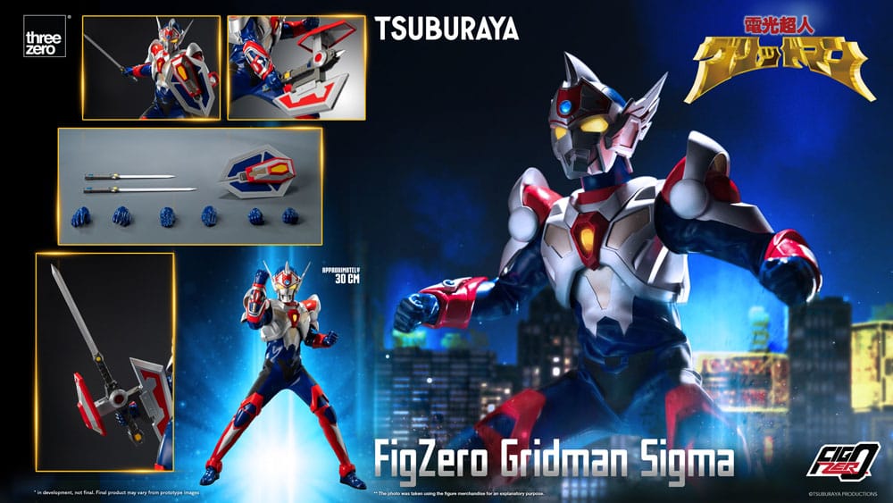 Gridman the Hyper Agent: Revenge of Neo Evil Lord FigZero Action Figure Gridman Sigma 30 cm