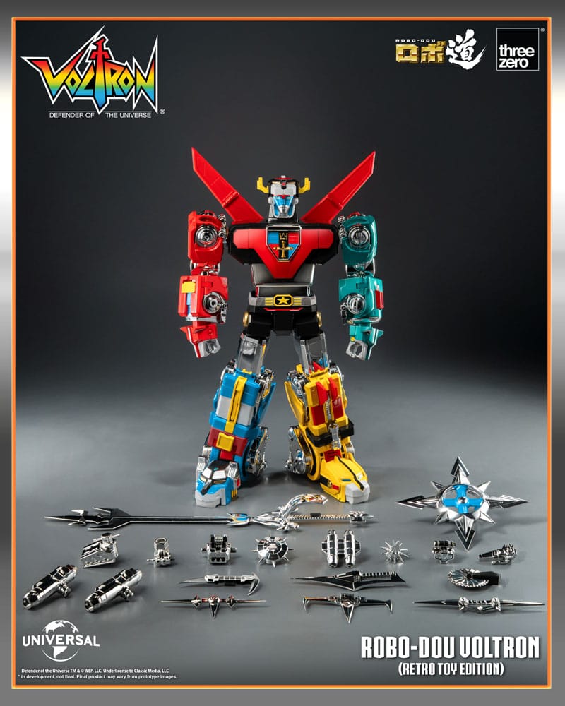 Voltron: Defender of the Universe Robo-Dou Action Figure Voltron Retro Toy Edition 27 cm