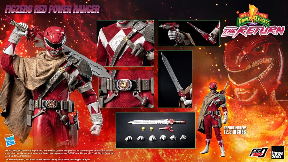 Mighty Morphin Power Rangers: The Return FigZero Action Figure 1/6 Red Power Ranger 31 cm