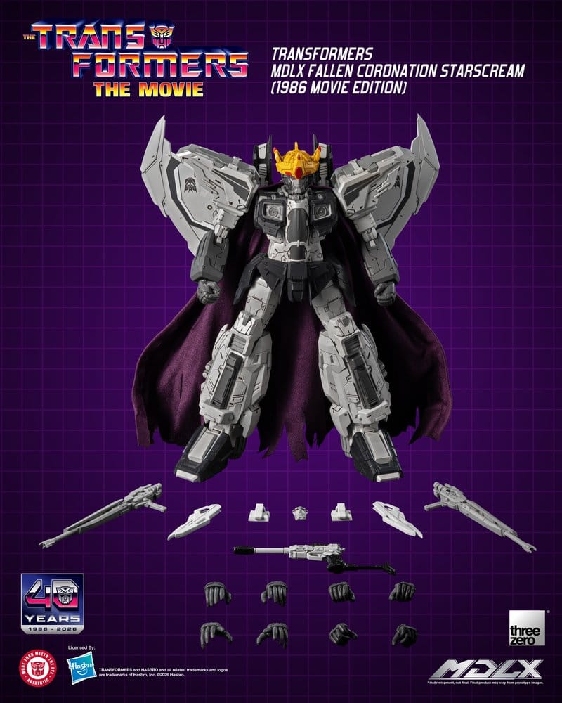 Transformers MDLX Action Figure Fallen Coronation Starscream (1986 Movie Edition) 20 cm