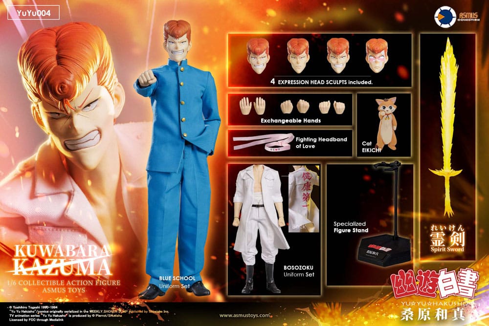 Yu Yu Hakusho Action Figure 1/6 Kazuma Kuwabara 30 cm