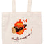 Howl's Moving Castle Tote Bag Embroidery Canvas Calcifer in a hurry