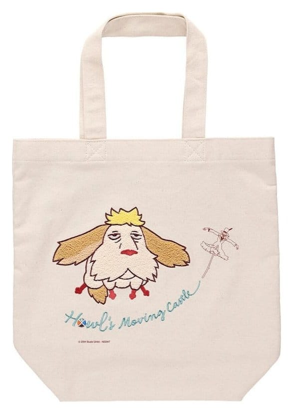 Howl's Moving Castle Tote Bag Embroidery Canvas Flying Heen
