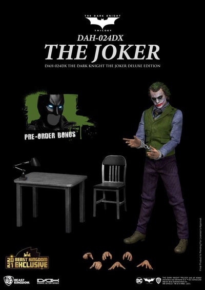 Batman The Dark Knight Dynamic 8ction Heroes Action Figure 1/9 The Joker Deluxe Version 21 cm