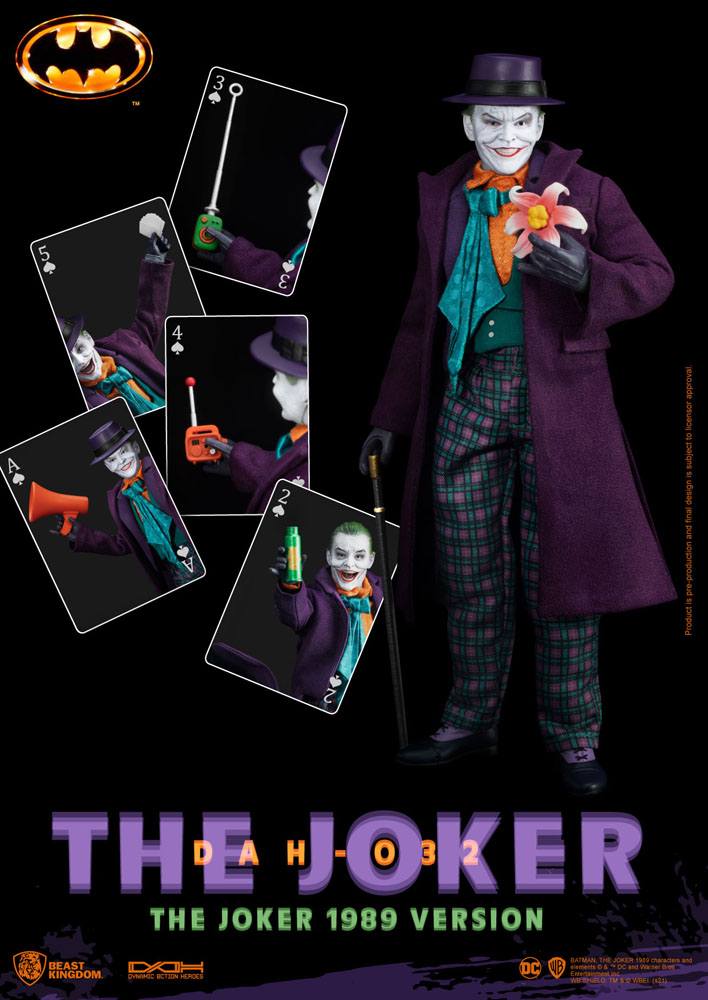 Batman 1989 Dynamic 8ction Heroes Action Figure 1/9 The Joker 21 cm