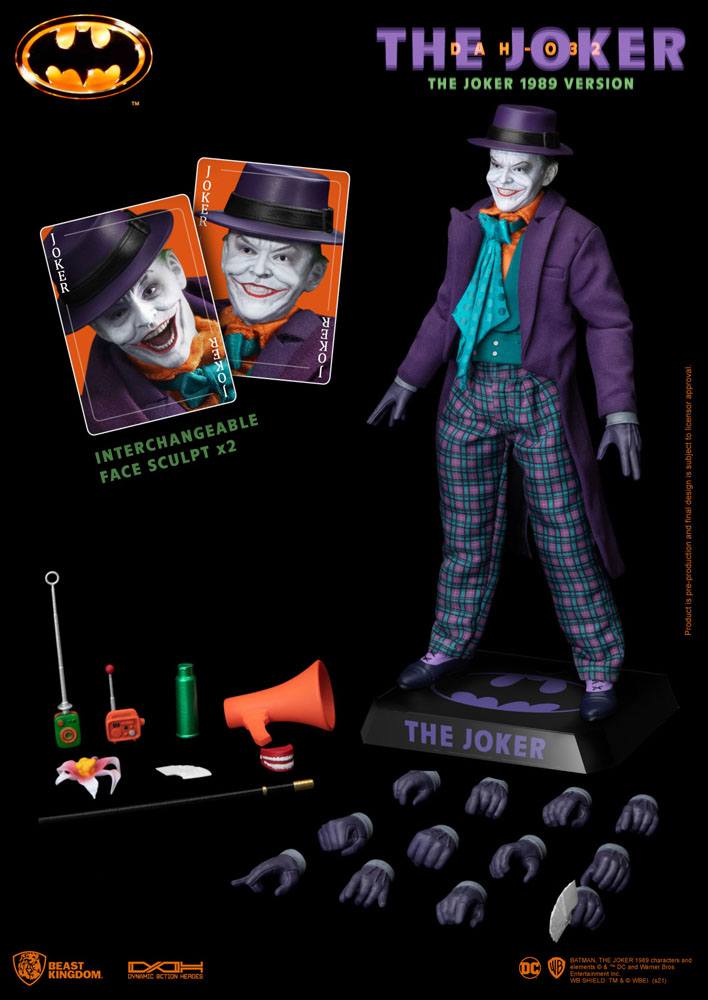 Batman 1989 Dynamic 8ction Heroes Action Figure 1/9 The Joker 21 cm