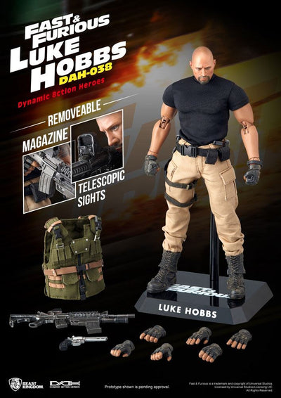 Fast & Furious Dynamic 8ction Heroes Action Figure 1/9 Luke Hobbs 21 cm