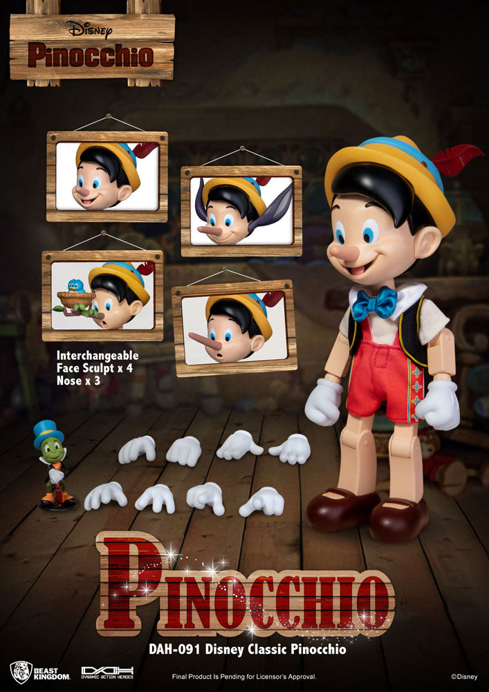 Disney Classic Dynamic 8ction Heroes Action Figure 1/9 Pinocchio 18 cm