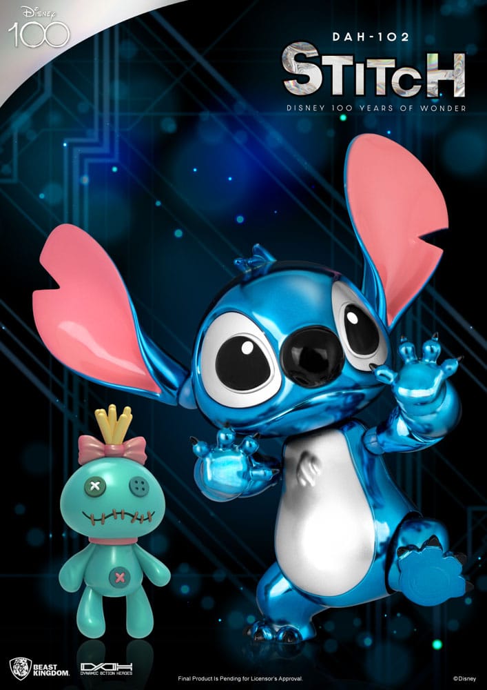 Disney 100 Years of Wonder Dynamic 8ction Heroes Action Figure 1/9 Stitch (Lilo &amp; Stitch) 16 cm