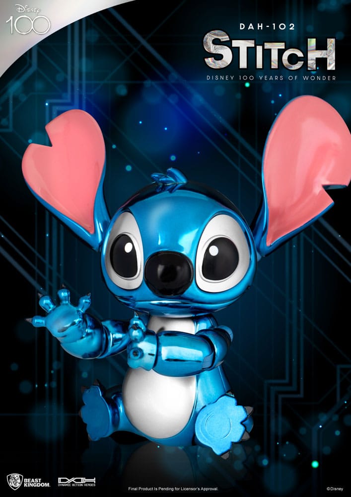 Disney 100 Years of Wonder Dynamic 8ction Heroes Action Figure 1/9 Stitch (Lilo &amp; Stitch) 16 cm