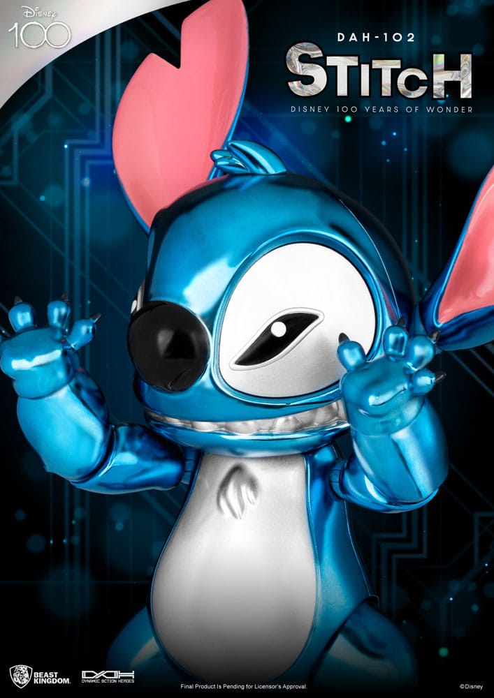 Disney 100 Years of Wonder Dynamic 8ction Heroes Action Figure 1/9 Stitch (Lilo &amp; Stitch) 16 cm