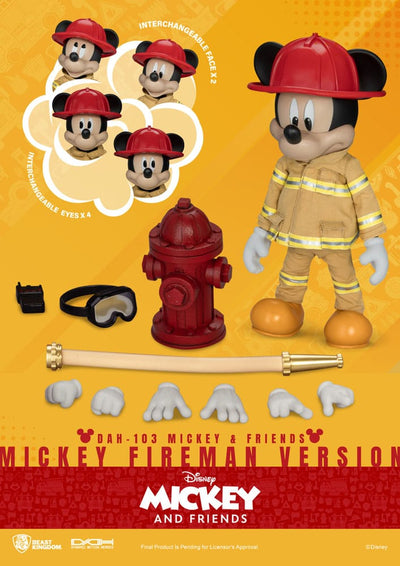 Mickey & Friends Dynamic 8ction Heroes Action Figure 1/9 Mickey Fireman Ver. 24 cm