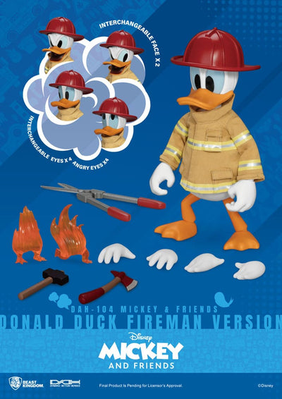 Mickey & Friends Dynamic 8ction Heroes Action Figure 1/9 Donald Duck Fireman Ver. 24 cm