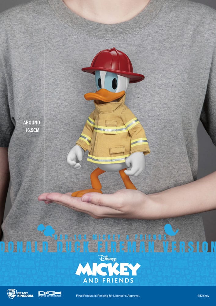 Mickey &amp; Friends Dynamic 8ction Heroes Action Figure 1/9 Donald Duck Fireman Ver. 24 cm