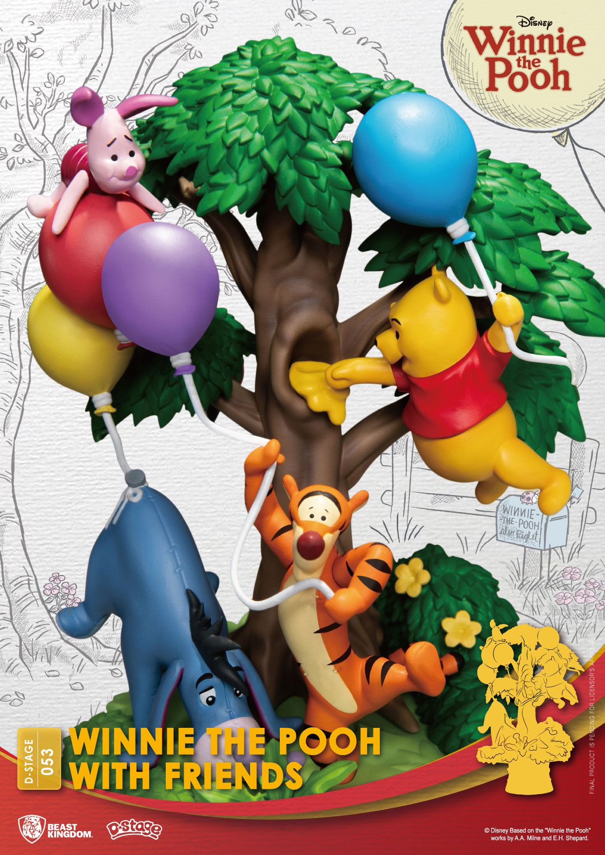 Disney D-Stage PVC Diorama Winnie The Pooh With Friends 16cm