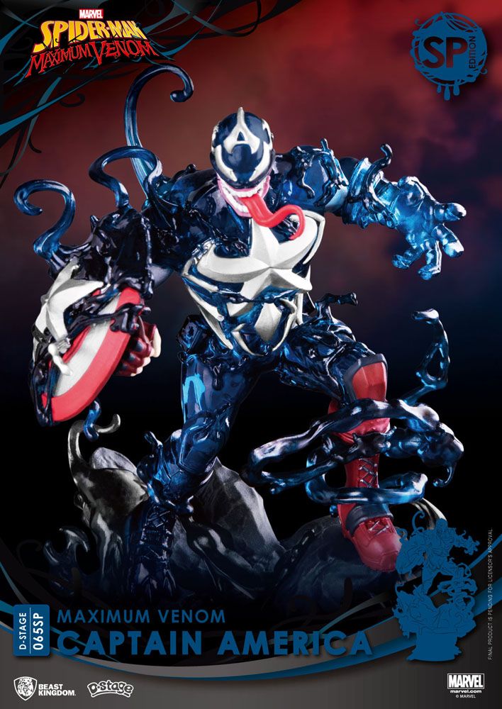 Marvel Comics D-Stage PVC Diorama Maximum Venom Captain America Special Edition 16 cm