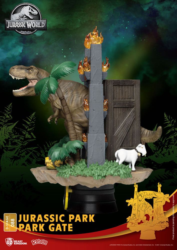 Jurassic Park D-Stage PVC Diorama Park Gate 15 cm reproduction