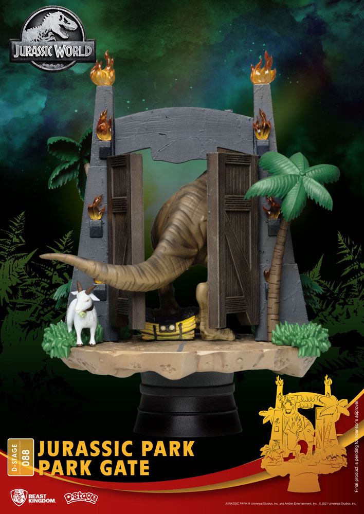 Jurassic Park D-Stage PVC Diorama Park Gate 15 cm reproduction