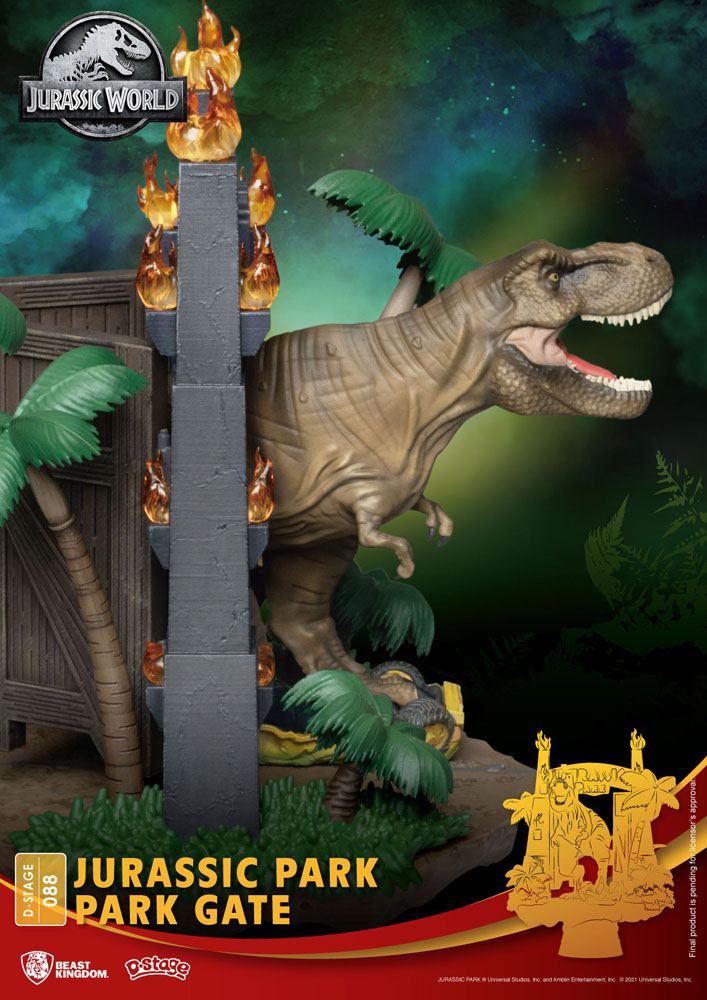 Jurassic Park D-Stage PVC Diorama Park Gate 15 cm reproduction