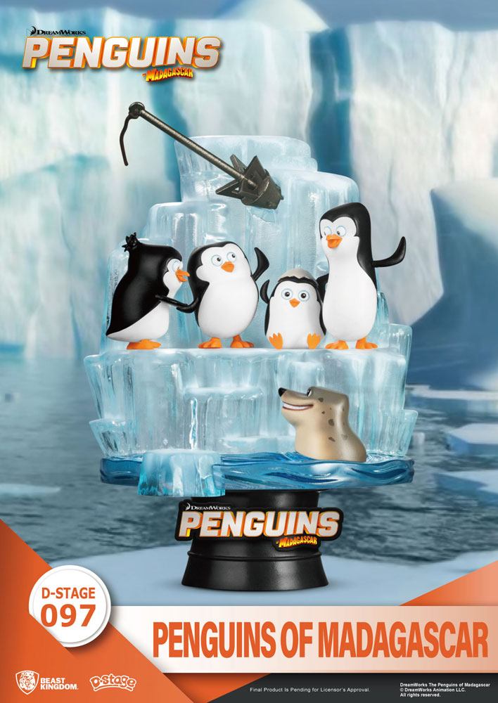 Penguins of Madagascar D-Stage PVC Diorama Skipper, Kowalski, Private & Rico 14 cm