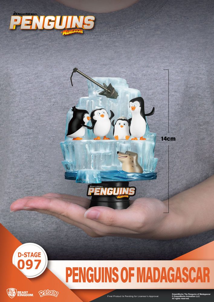 Penguins of Madagascar D-Stage PVC Diorama Skipper, Kowalski, Private & Rico 14 cm