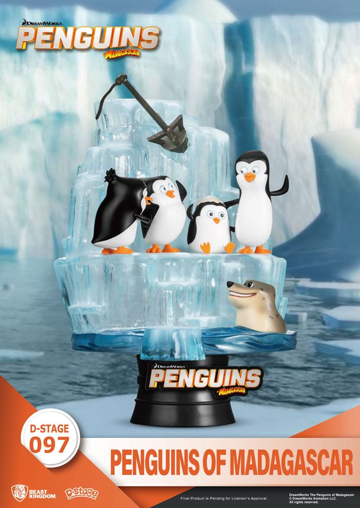 Penguins of Madagascar D-Stage PVC Diorama Skipper, Kowalski, Private & Rico 14 cm