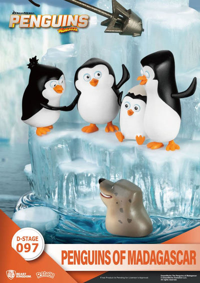 Penguins of Madagascar D-Stage PVC Diorama Skipper, Kowalski, Private & Rico 14 cm