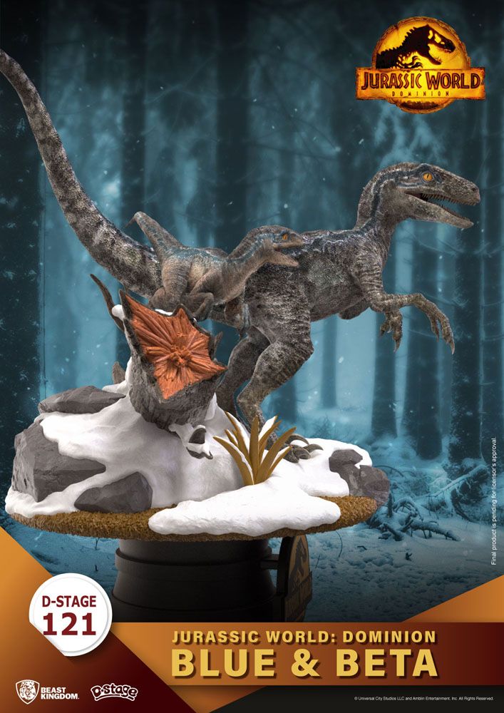 Jurassic World: Dominion D-Stage PVC Diorama Blue & Beta 13 cm