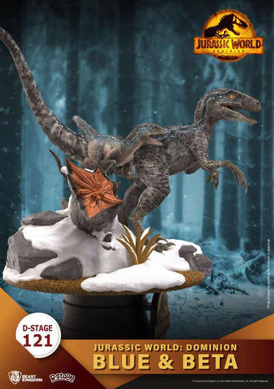 Jurassic World: Dominion D-Stage PVC Diorama Blue & Beta 13 cm reproduction