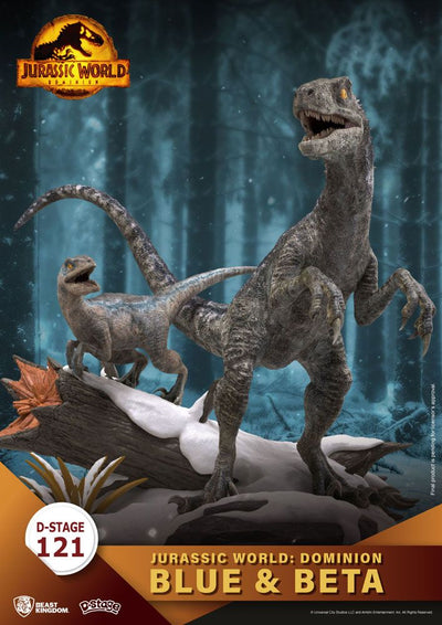 Jurassic World: Dominion D-Stage PVC Diorama Blue & Beta 13 cm reproduction