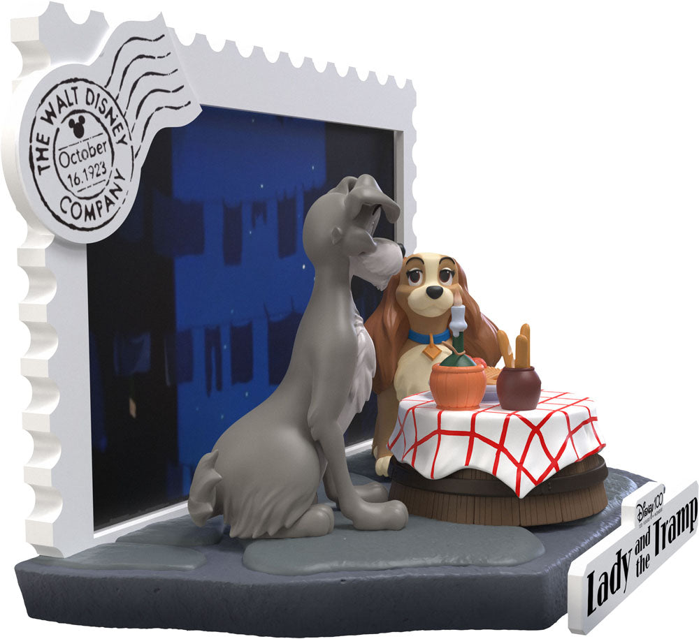 Disney 100th Anniversary D-Stage PVC Diorama Lady And The Tramp 12 cm - Severely damaged packaging