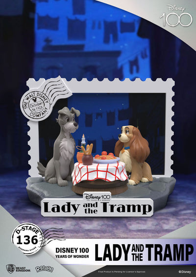 Disney 100th Anniversary D-Stage PVC Diorama Lady And The Tramp 12 cm - Severely damaged packaging