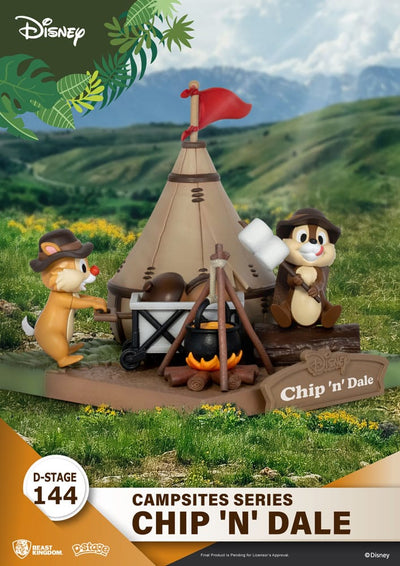 Disney D-Stage Campsite Series PVC Diorama Chip & Dale 10 cm