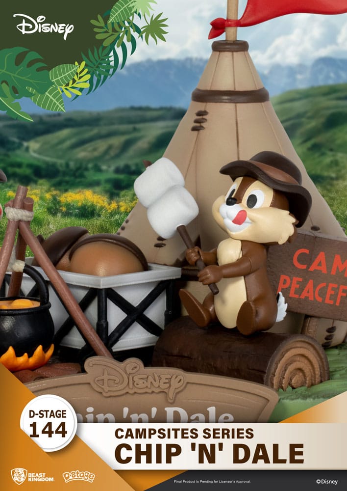 Disney D-Stage Campsite Series PVC Diorama Chip & Dale 10 cm