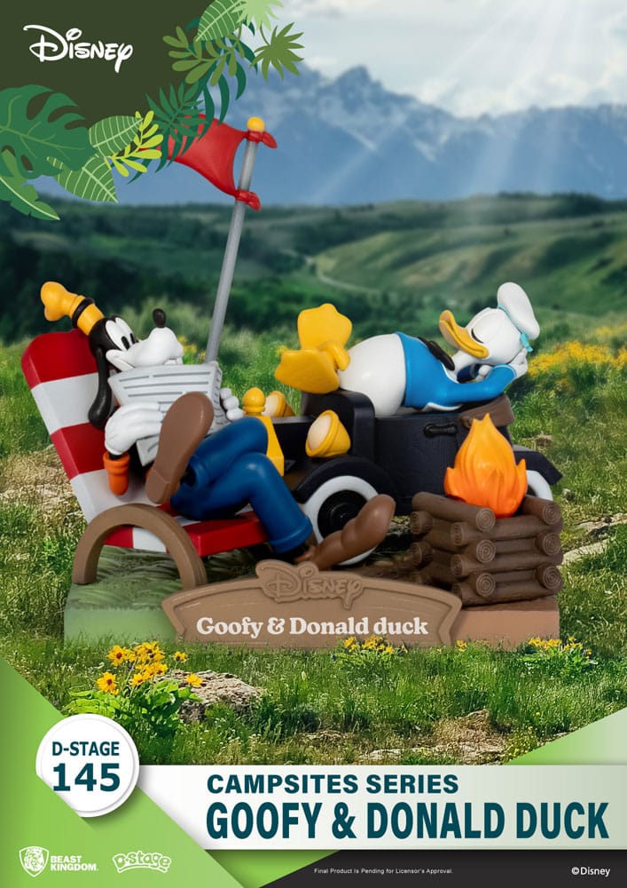 Disney D-Stage Campsite Series PVC Diorama Goofy & Donald Duck 10 cm