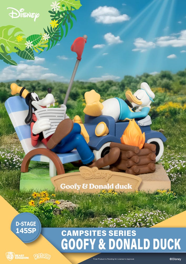 Disney D-Stage Campsite Series PVC Diorama Goofy & Donald Duck Special Edition 10 cm