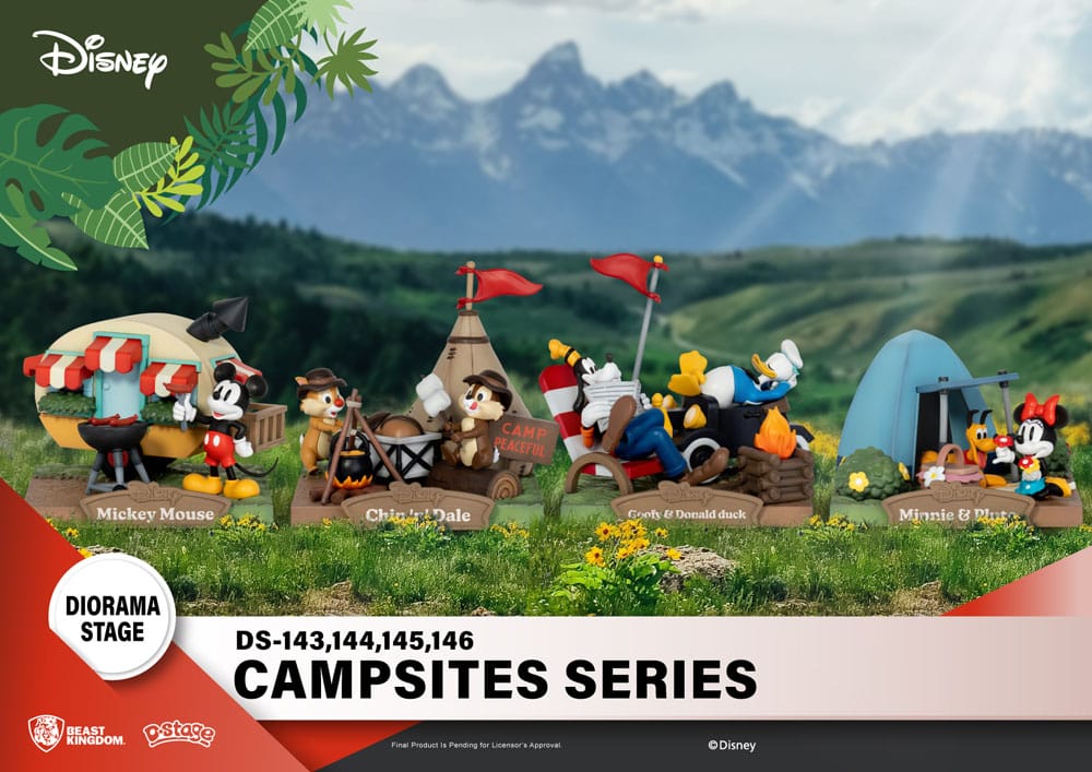 Disney D-Stage Campsite Series PVC Diorama Mini & Pluto 10 cm