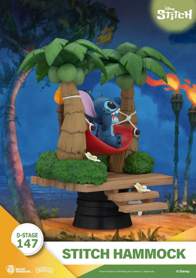 Lilo &amp; Stitch D-Stage PVC Diorama Stitch Hammock 13 cm