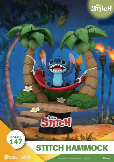 Lilo &amp; Stitch D-Stage PVC Diorama Stitch Hammock 13 cm