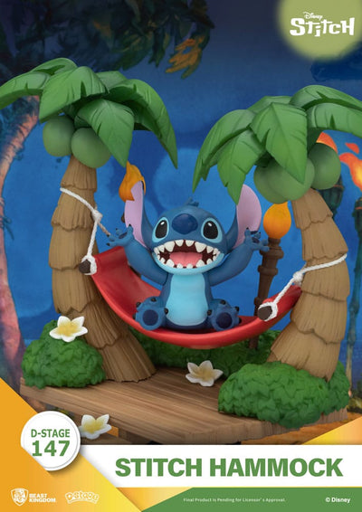 Lilo &amp; Stitch D-Stage PVC Diorama Stitch Hammock 13 cm