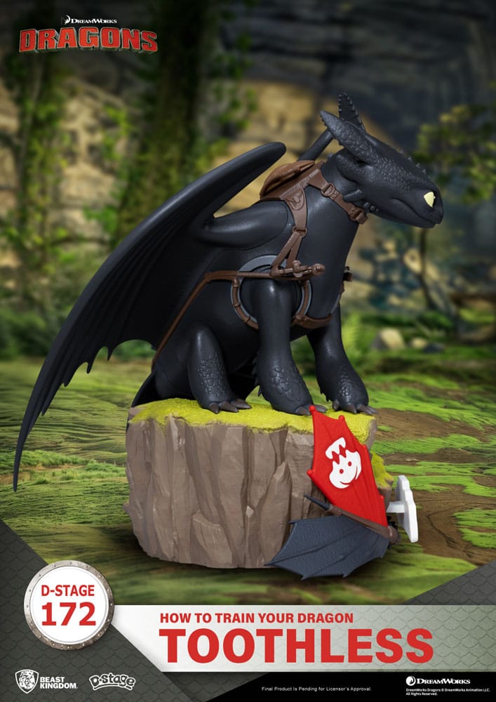 How To Train Your Dragon D-Stage PVC Diorama toothless Statue 14 cm