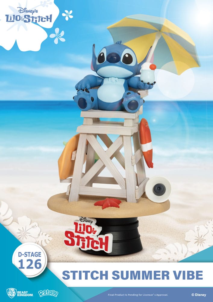 Disney D-Stage PVC Diorama Stitch Summer Vibe 16 cm