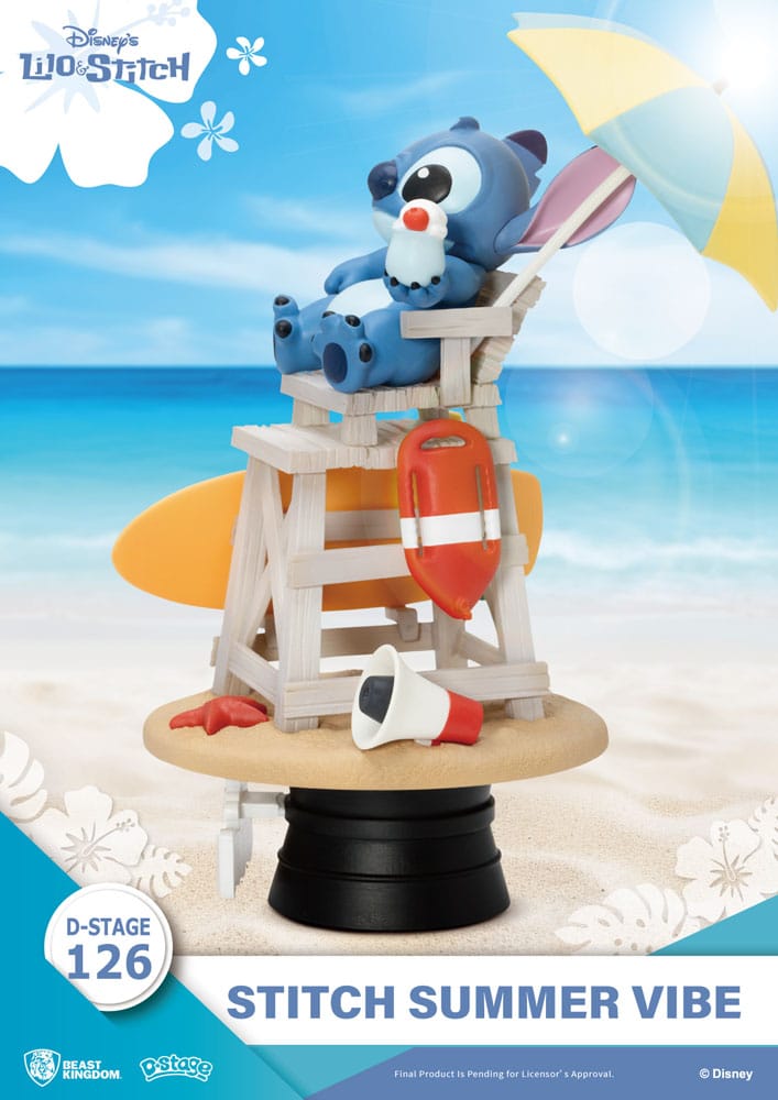 Disney D-Stage PVC Diorama Stitch Summer Vibe 16 cm